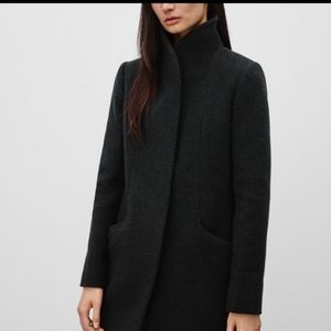 Dark gray Aritzia cocoon coat